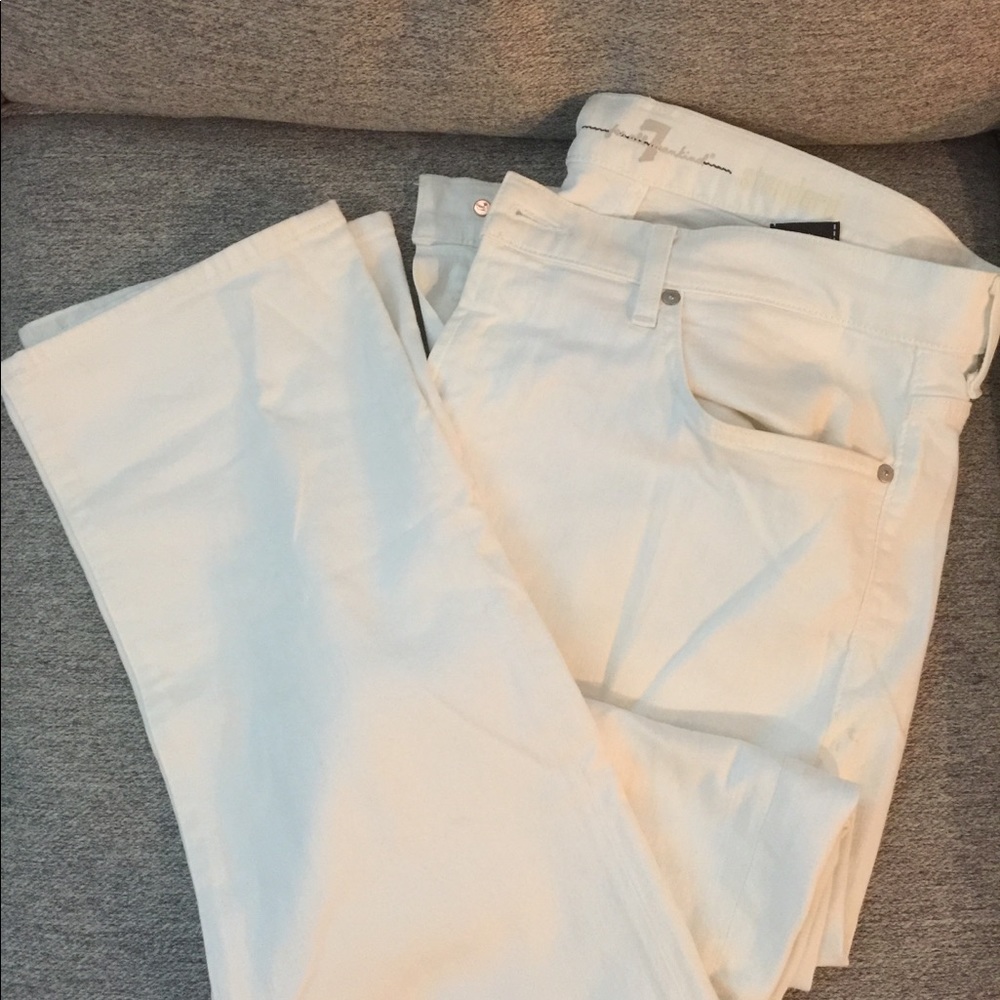 7 For All Mankind Men's Standard Jean 36 34 White